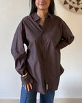 Smocked shirt brown