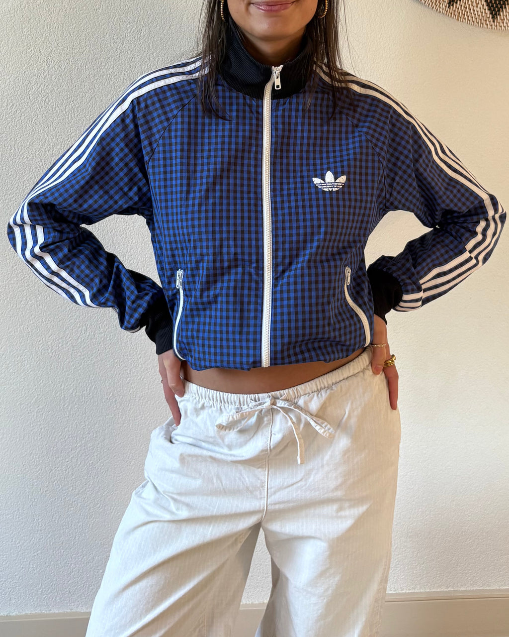 Adidas checked jacket